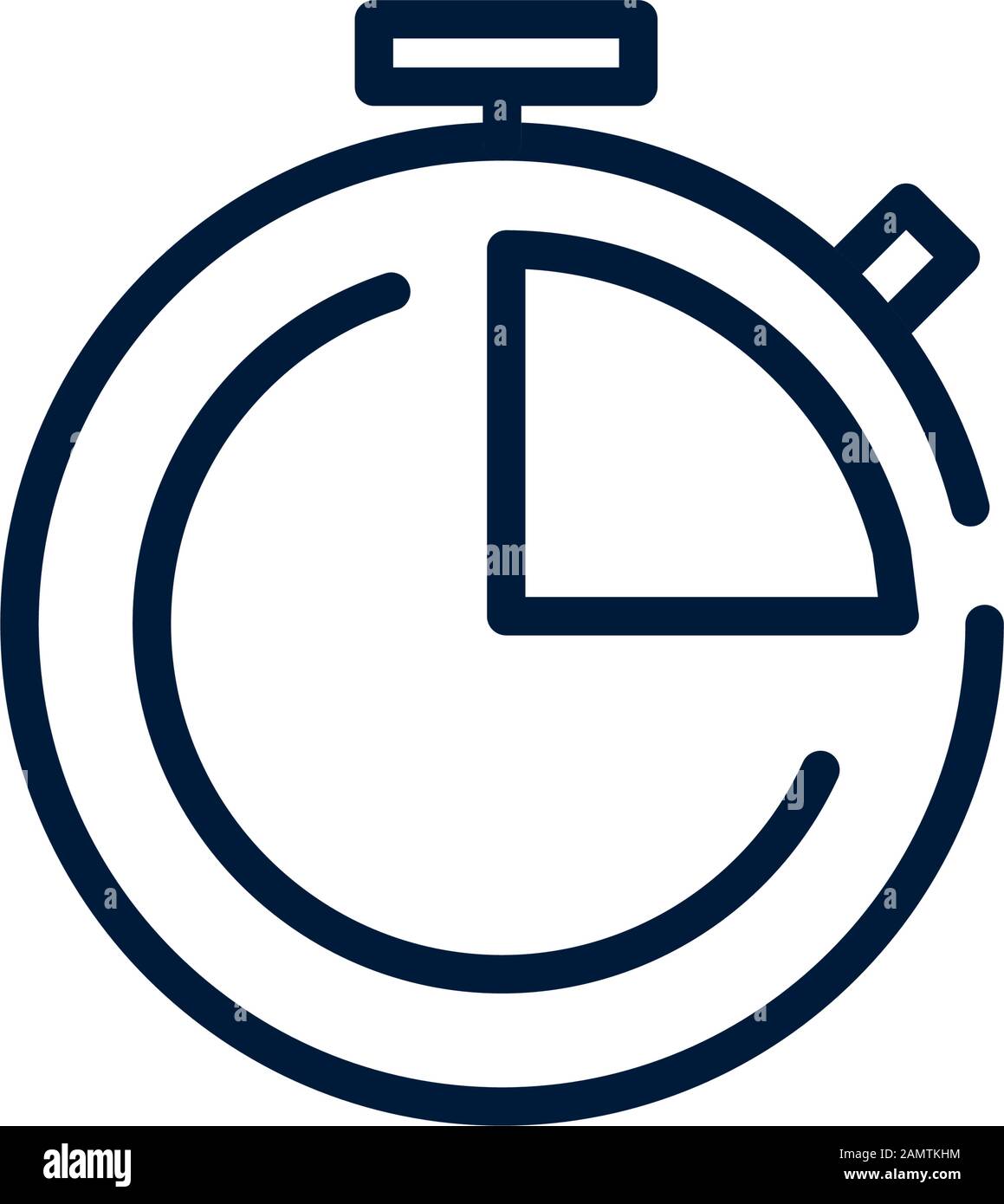 fast time chronometer clock linear design on white background vector ...