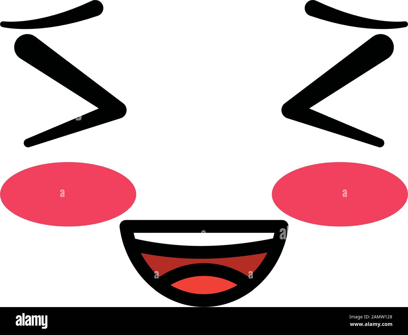 Isolated kawaii happy face cartoon vector design Stock Vector Image & Art -  Alamy