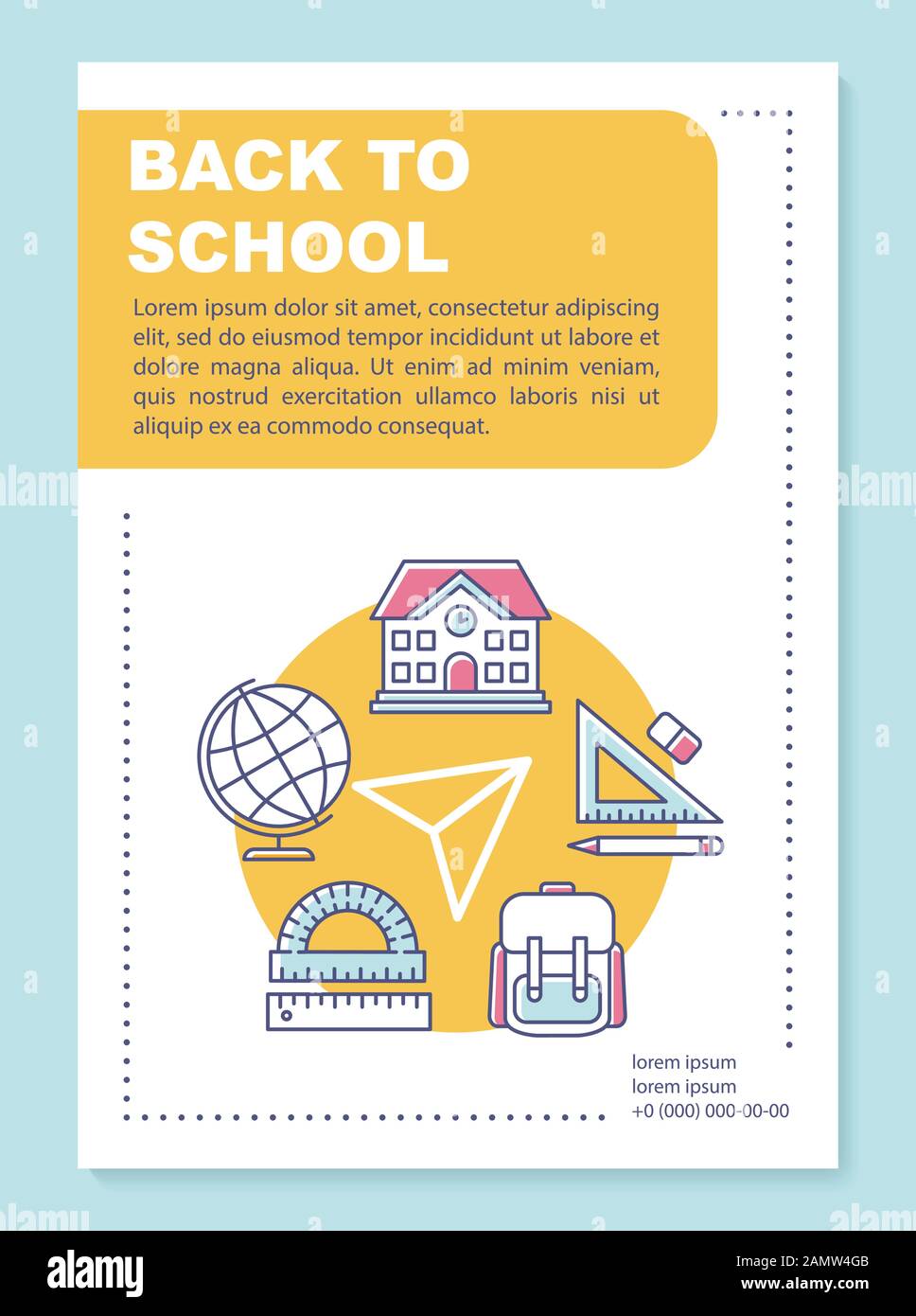 School knowledge brochure template layout. Pupils life. Flyer, booklet ...