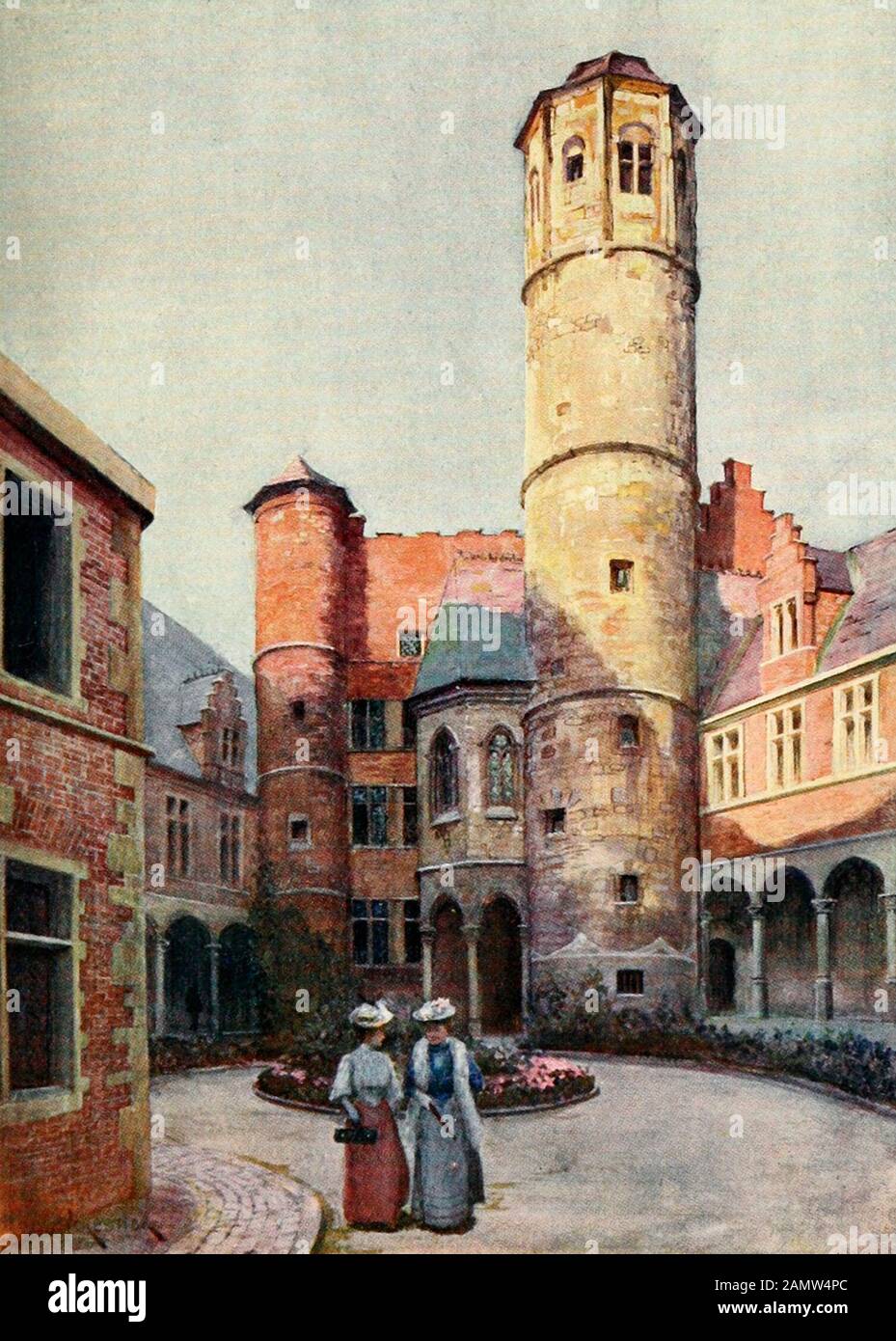 The Arriere Faucille (Achter Sikkel) in Ghent, Belgium, circa 1907 Stock Photo