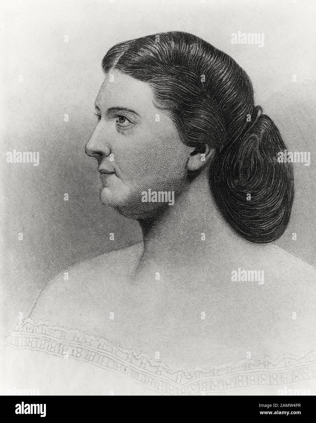 Harriet Lane Johnston, White House hostess for President Buchanan, circa 1860 Stock Photo