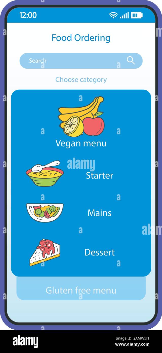 https://c8.alamy.com/comp/2AMW5J1/food-ordering-smartphone-interface-vector-template-mobile-app-blue-design-layout-food-delivery-screen-dish-meal-selection-application-page-ui-re-2AMW5J1.jpg