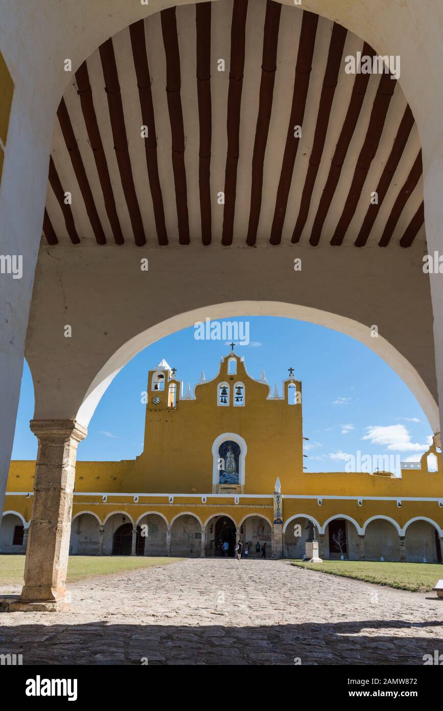 Izamal Monastery at Yucatan, Mexico Stock Photo