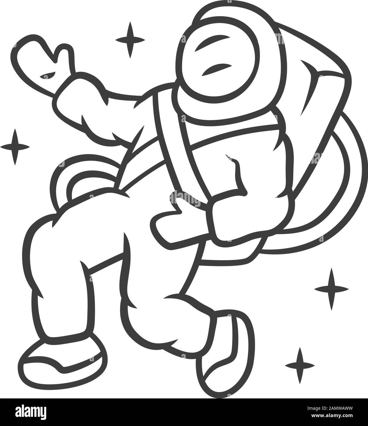 space suit iron man outline