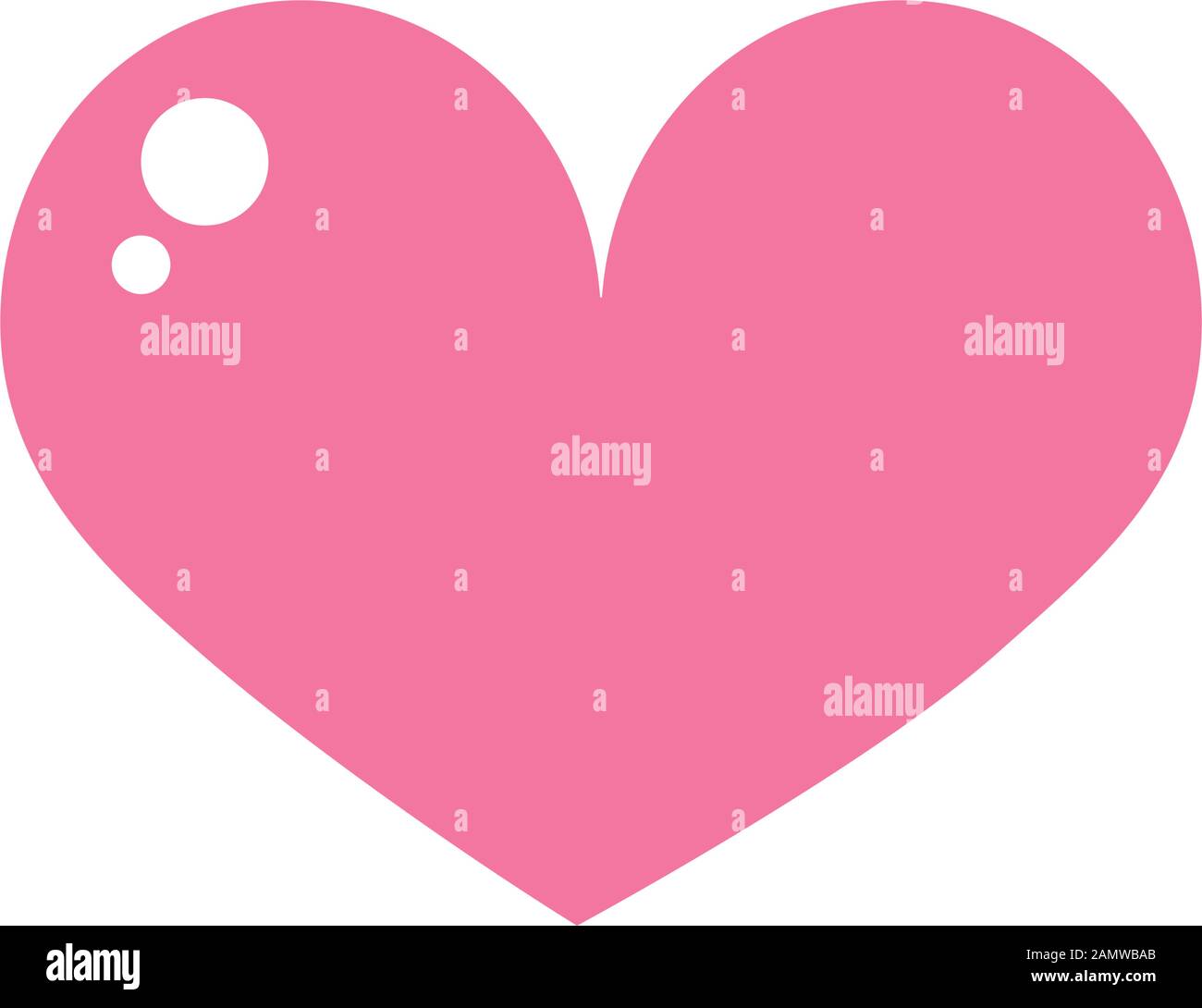 happy valentines day heart love romantic vector illustration pink ...