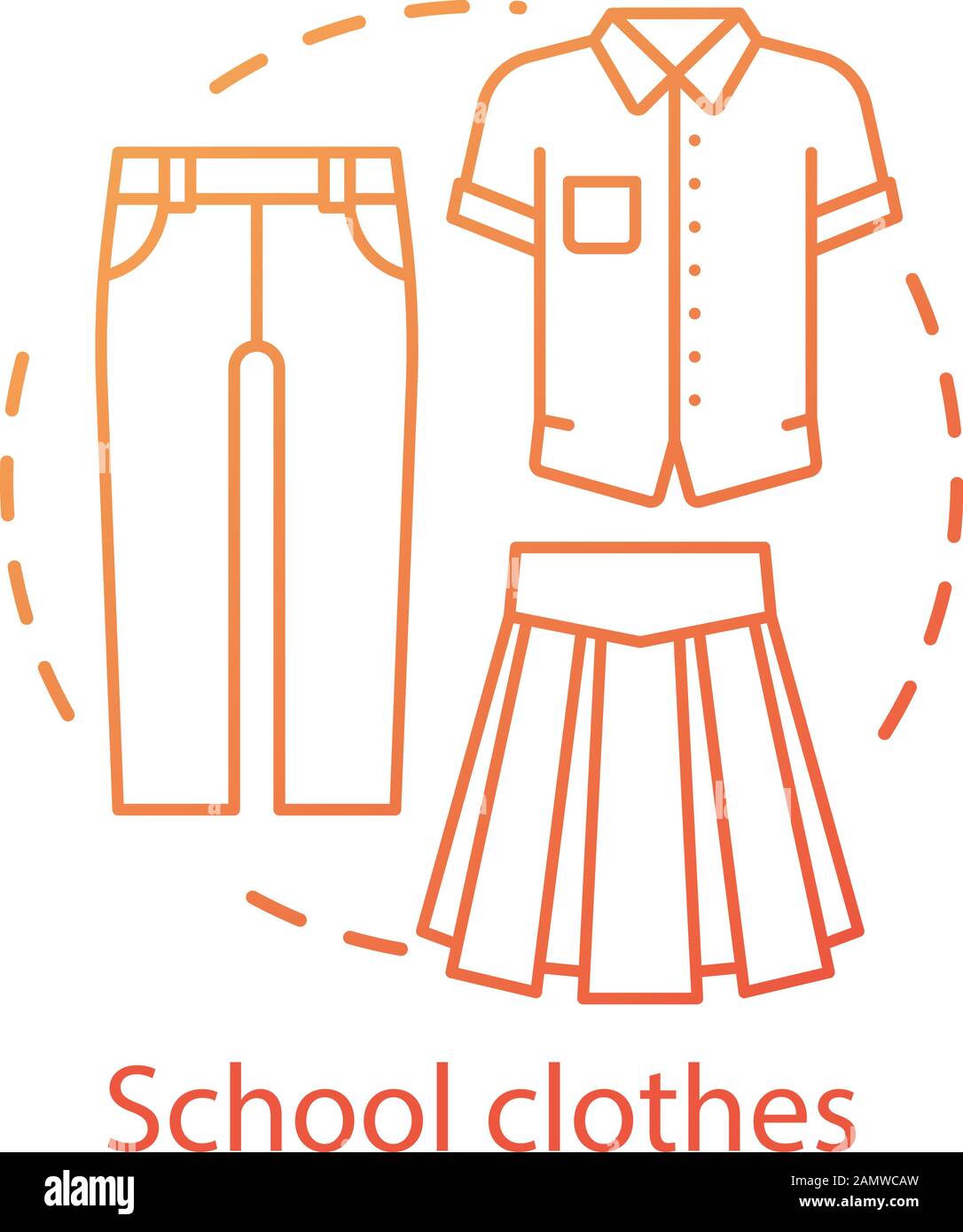 Official School Uniform Concept Icon Elementary Grade Student Fashion Idea Thin Line Illustration Men And Women Clothes Formal Apparel T Shirt Pa Stock Vector Image Art Alamy