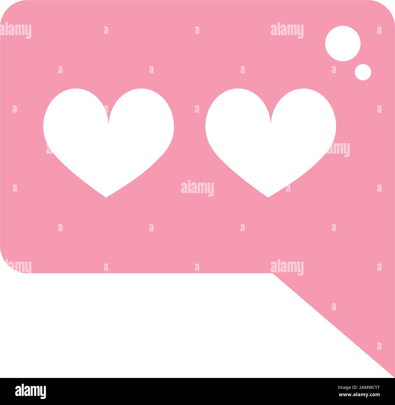 happy valentines day speech bubble hearts love message vector ...