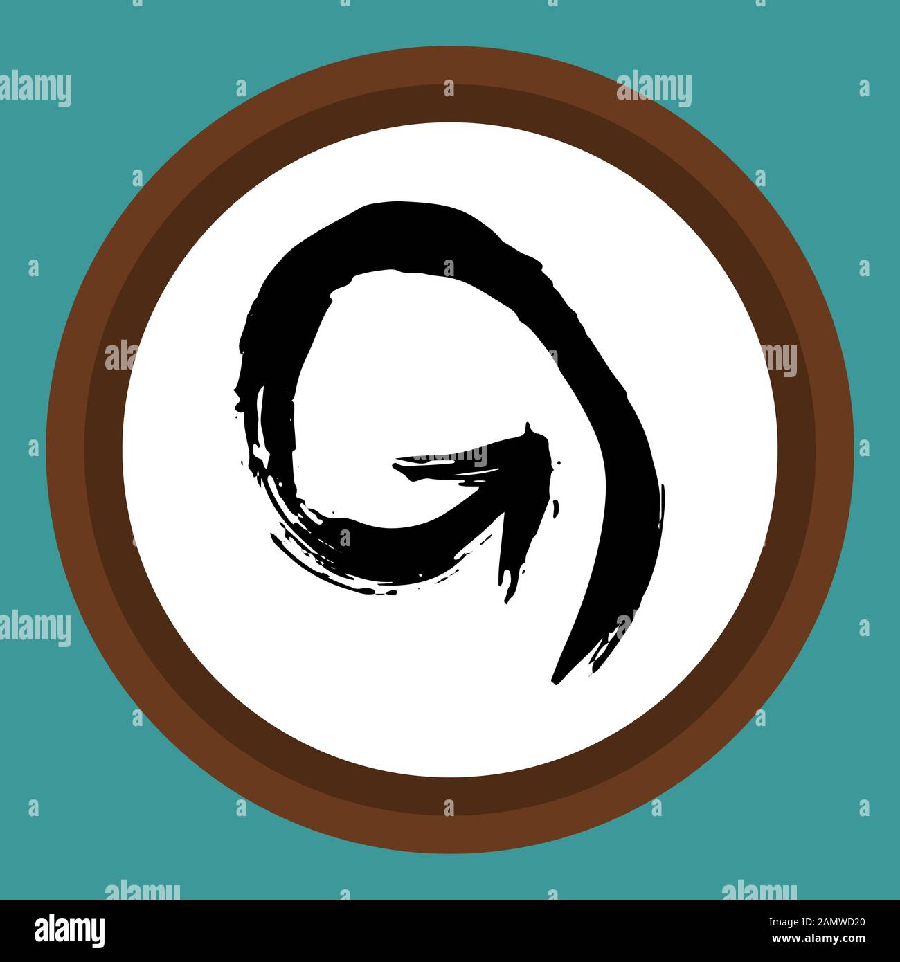 A separate isolated black arrow drawn by hand. Stock Vector