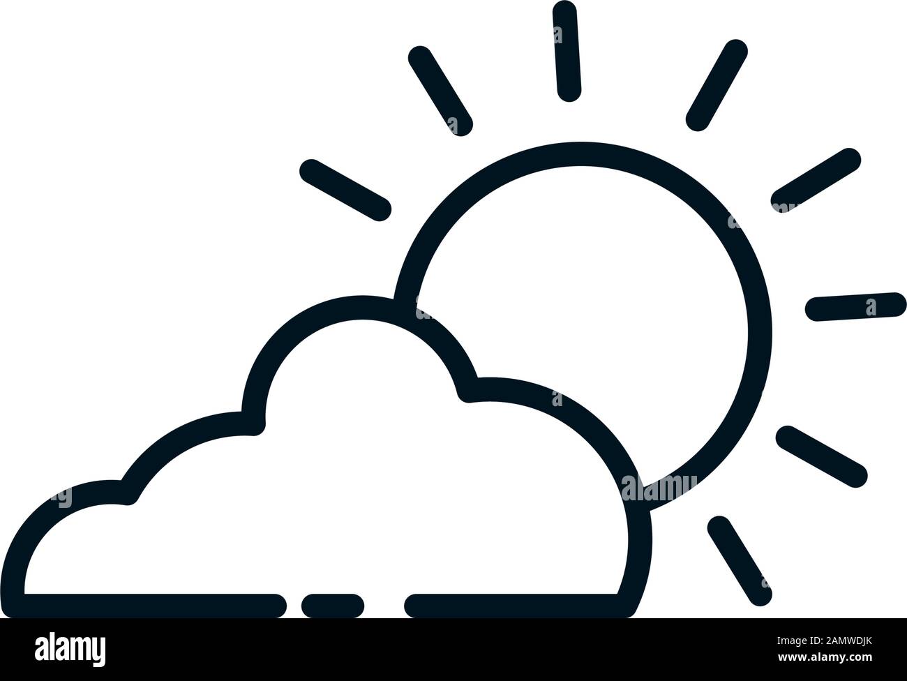 Summer sun and cloud vector design Stock Vector Image & Art - Alamy