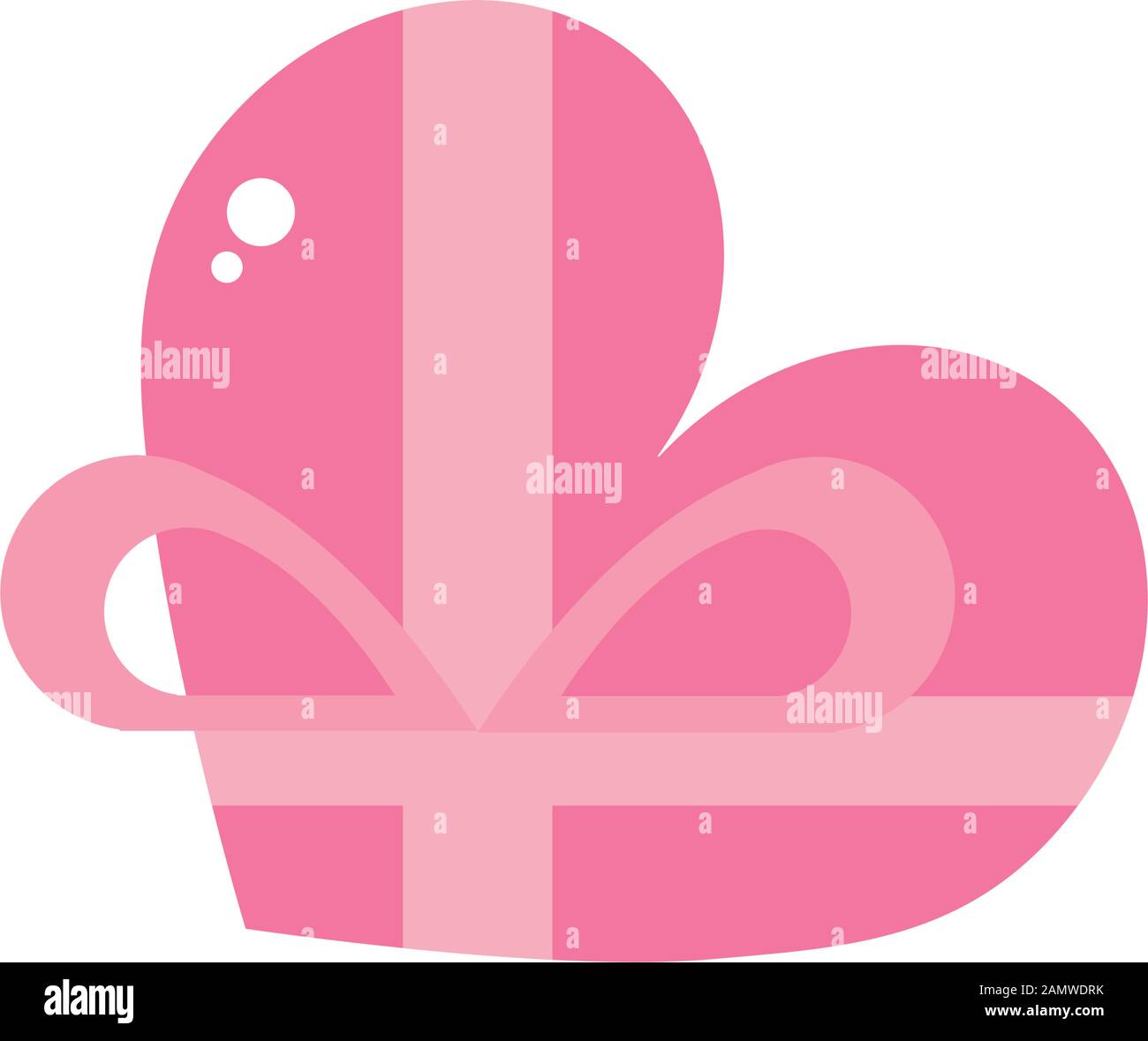 happy valentines day gift box shaped heart love vector illustration ...