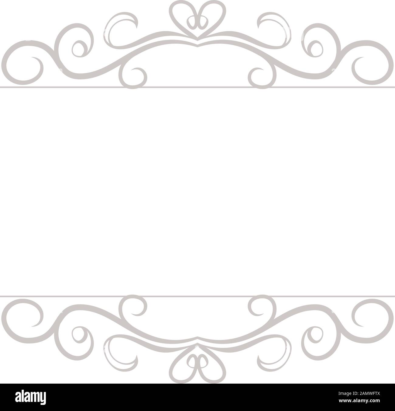 Frame Bottom Design This is a illustration of Top and bottom antique pattern frame Stock ...