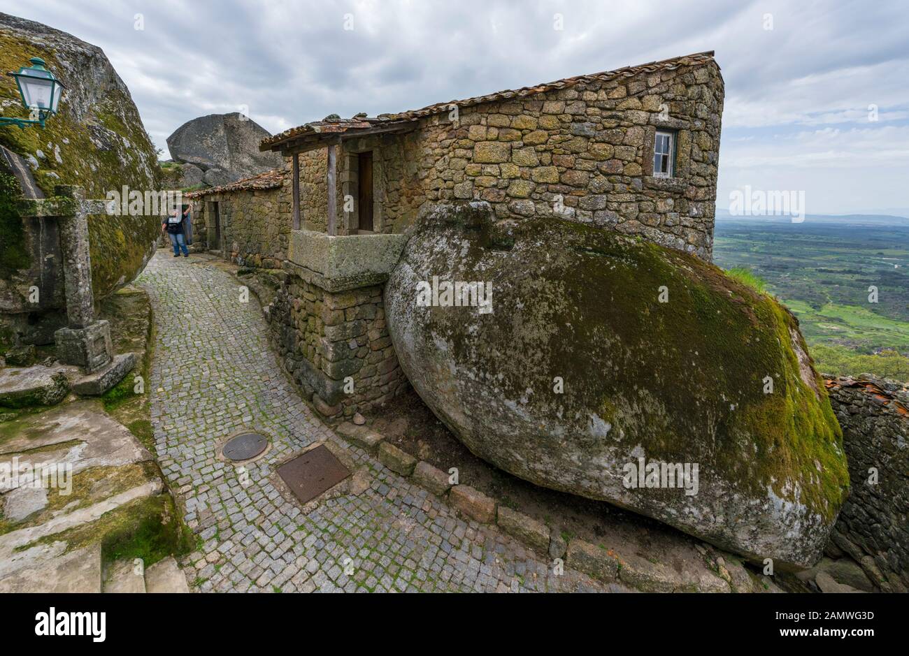 Street view in Monsanto village, Portugal Stock Photo