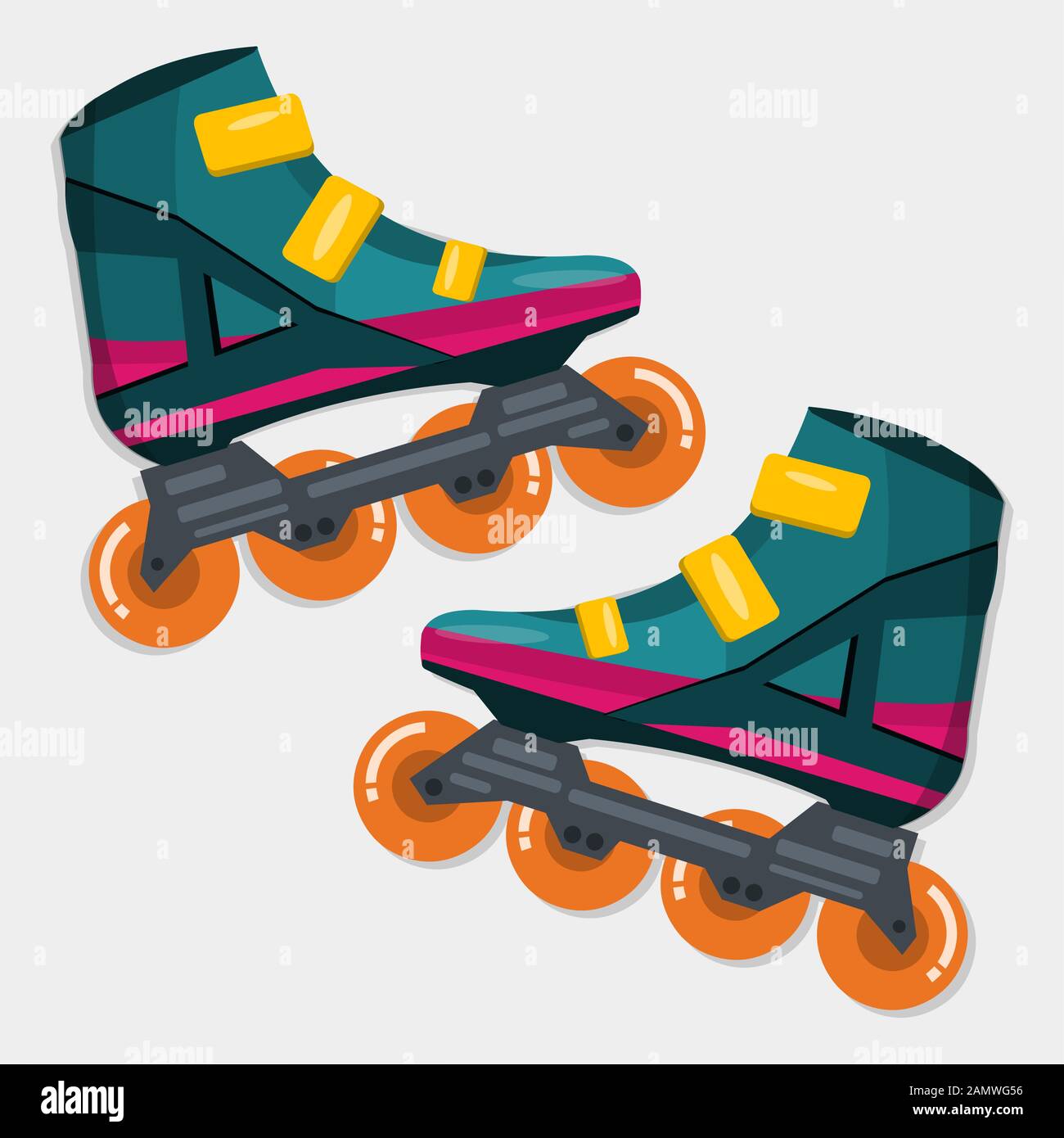 roller skate isolated vector illustration Stock Vector Image & Art Alamy