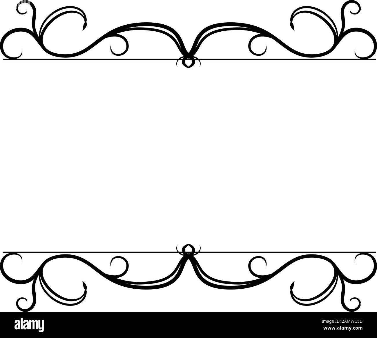 Frame Bottom Design This is a illustration of Top and bottom antique pattern frame Stock ...