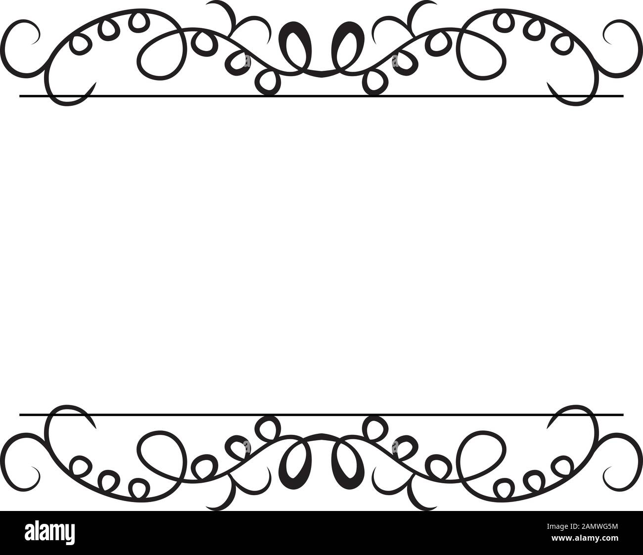 This Is A Illustration Of Top And Bottom Antique Pattern Frame Stock Vector Image Art Alamy