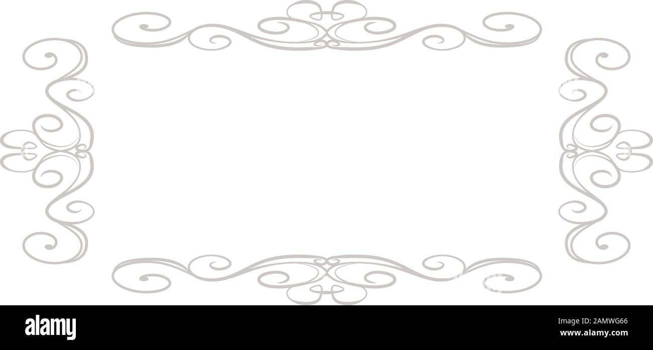 This is a illustration of Horizontal rectangular antique pattern frame ...