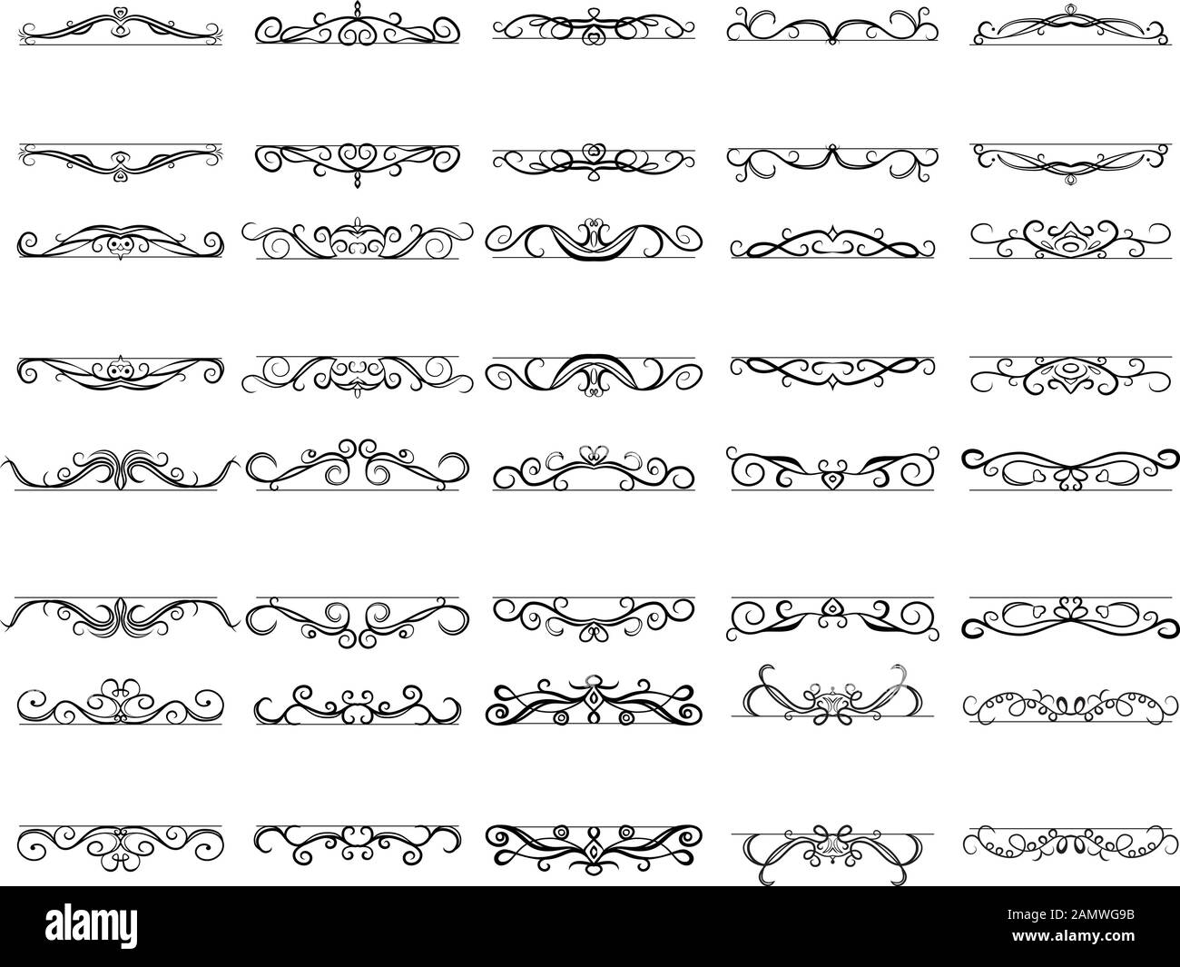 This is a illustration of Top and bottom antique pattern frame Stock Vector