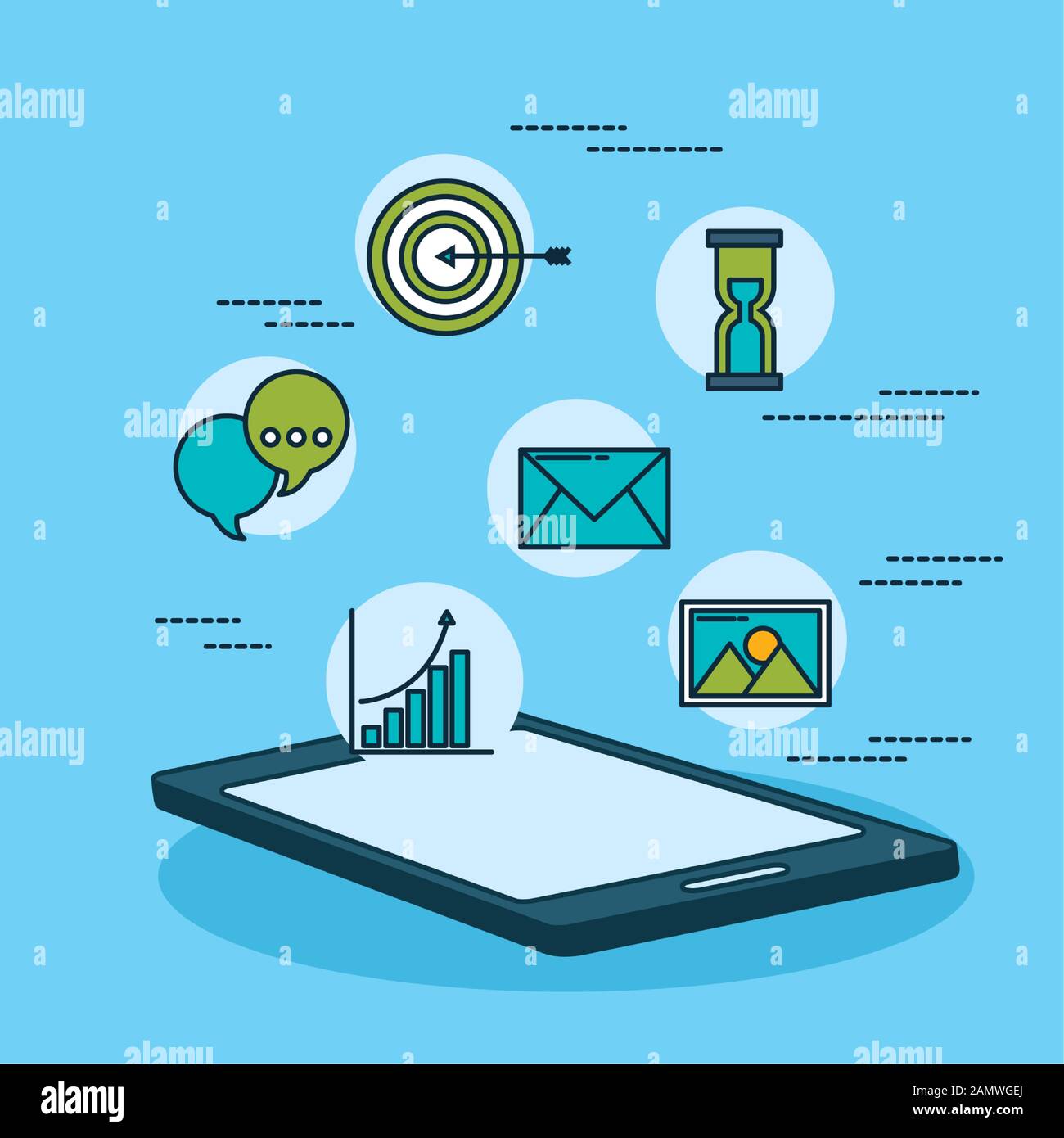 digital marketing technology with tablet Stock Vector Image & Art - Alamy 