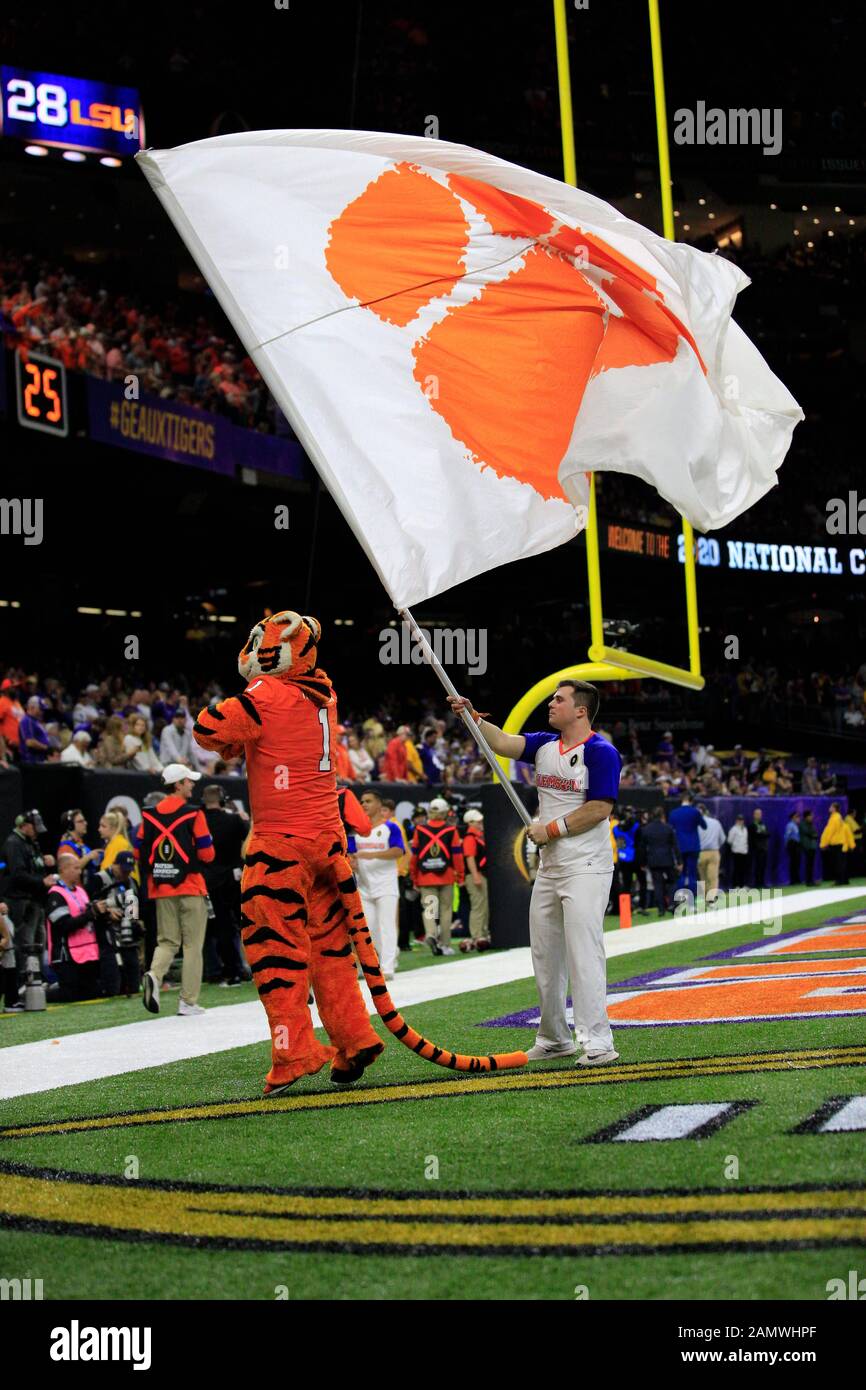 New Orleans Louisiana USA 13th Jan 2020 Clemson Tigers Cheerleader new-orleans-louisiana-usa-13th-jan-2020-clemson-tigers-cheerleader