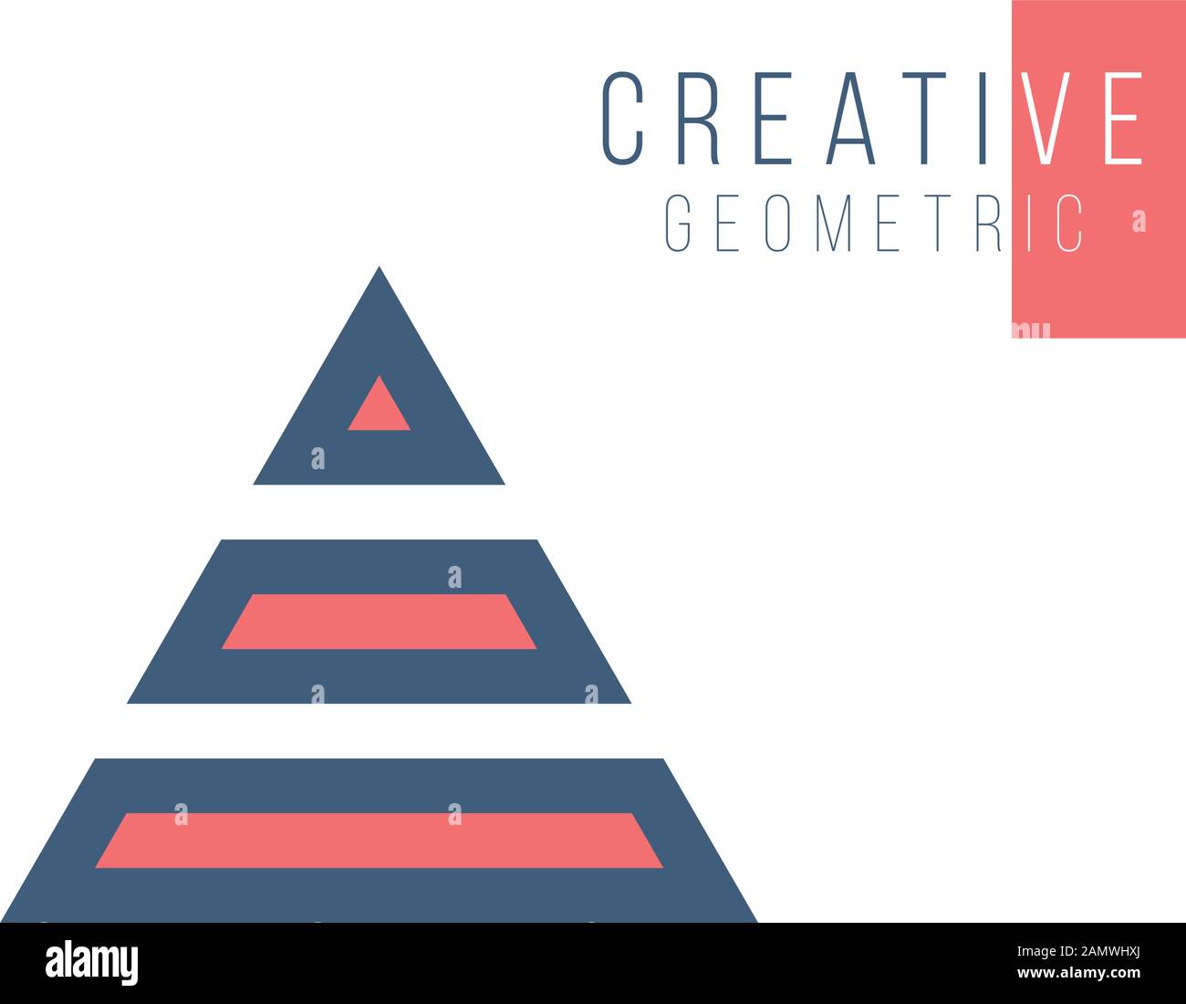 Geometrical triangle or arrow in three parts logo design. Technology