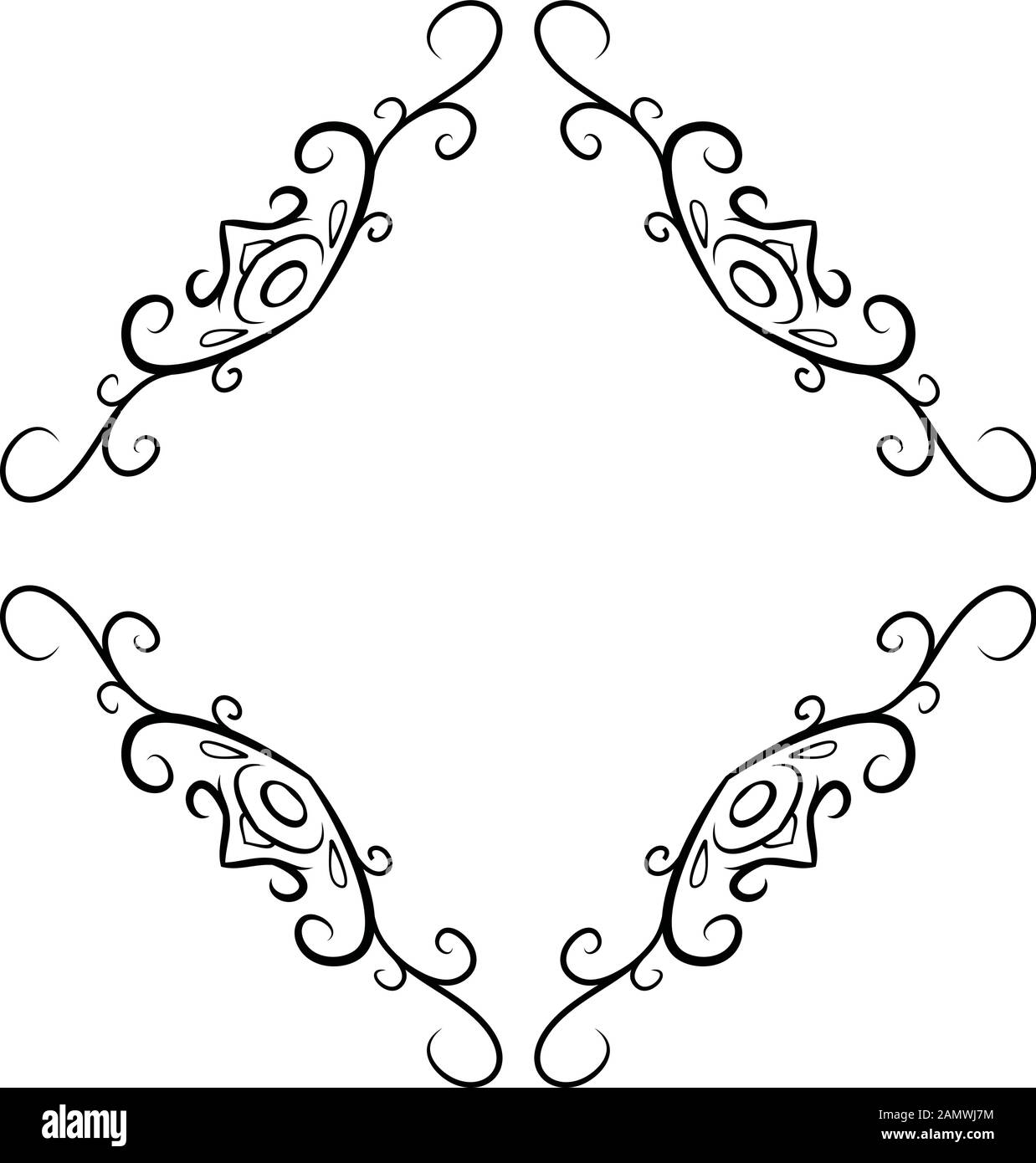 This is a illustration of Diamond antique pattern frame Stock Vector ...