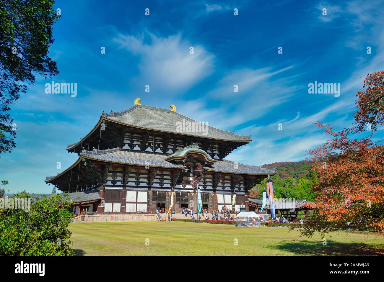 Iconic Todaiji temple Nara Japan Stock Photo