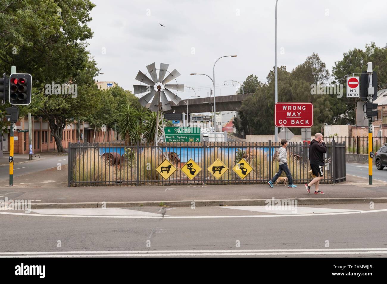 A fenced area protecting the Sydney Eastern Distributor road tunnel has