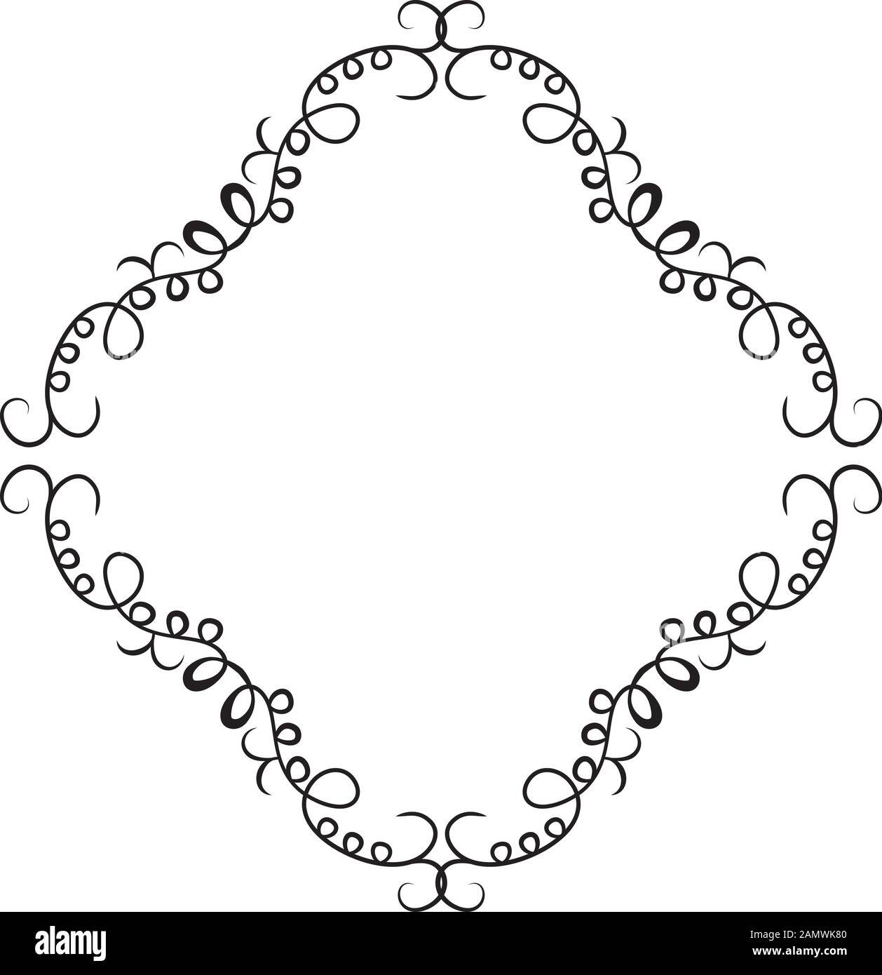 This is a illustration of Diamond antique pattern frame Stock Vector ...