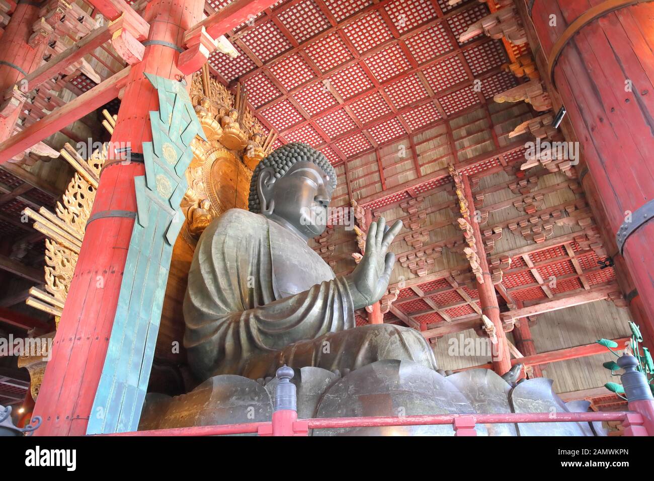 Iconic Todaiji temple Nara Japan Stock Photo