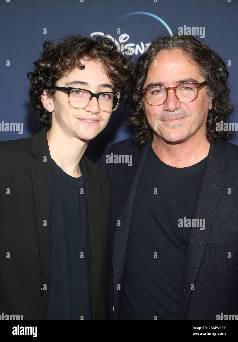Hollywood, Ca. 14th Jan, 2020. Brad Silberling, Bodhi Russell Silberling, at the Premiere Of Disney  's 'Diary Of A Future President' at the ArcLight Cinemas in Hollywood, California on January 14, 2020. Credit: Faye Sadou/Media Punch/Alamy Live News Stock Photo
