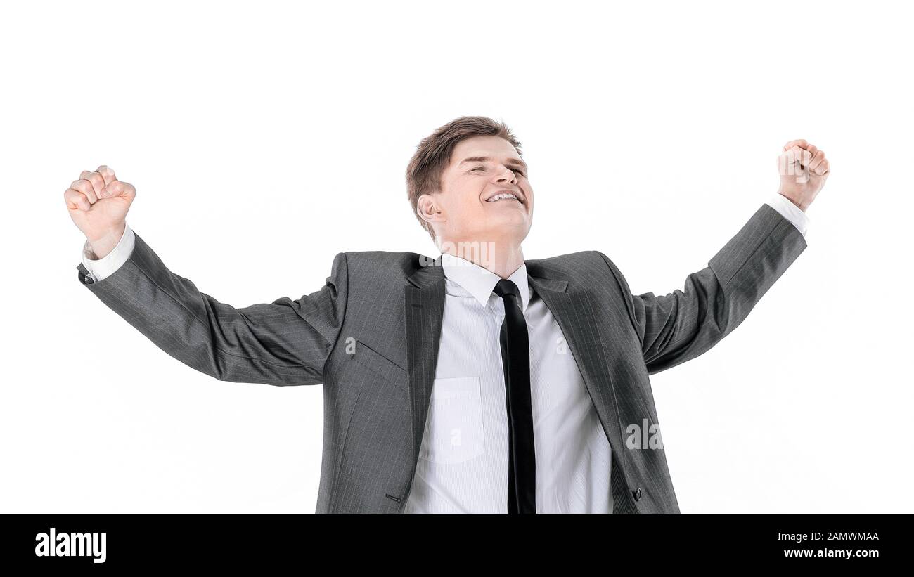 Happy excited man stubble hi-res stock photography and images - Alamy