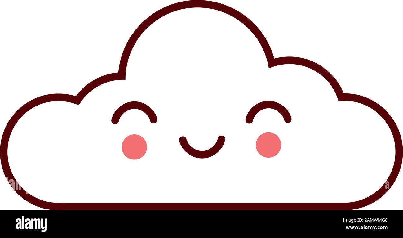 cute cloud kawaii comic character icon Stock Vector Image & Art - Alamy