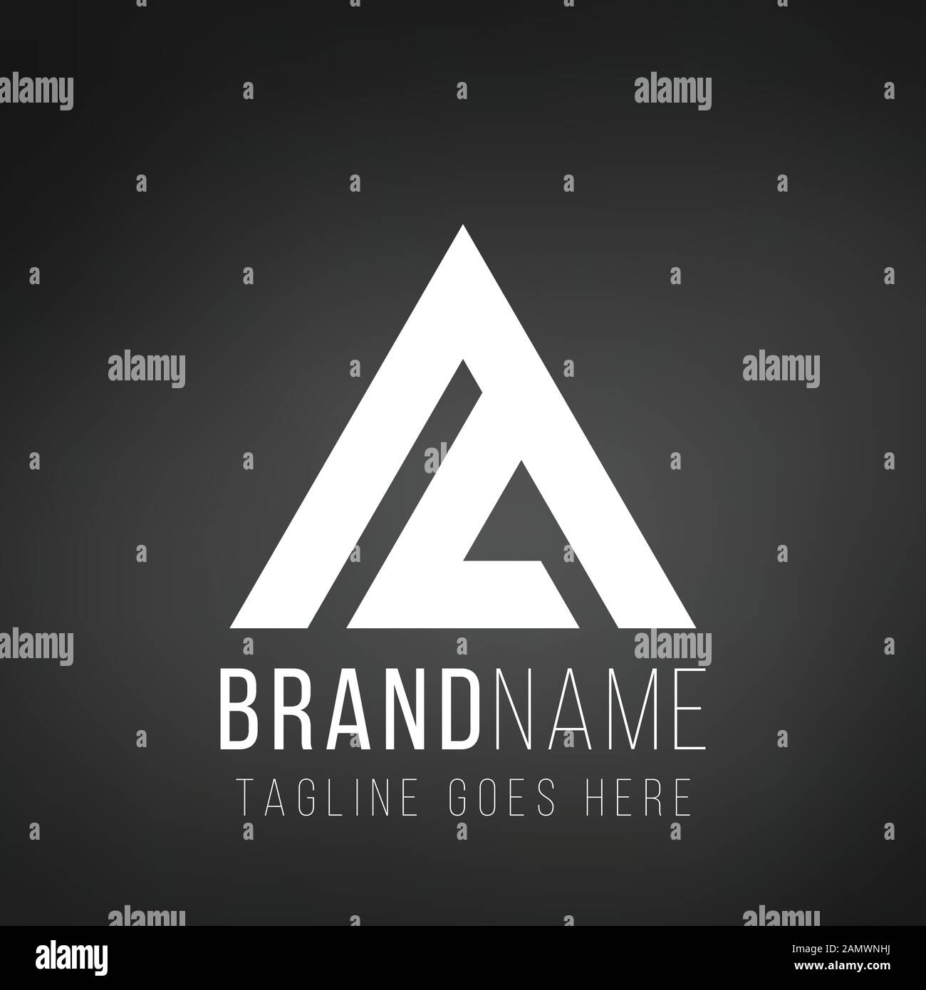 AL LA L A Letter Logo desugn. Geometric triangle arrow template. Technology business identity concept. Creative corporate template. Stock Vector Stock Vector