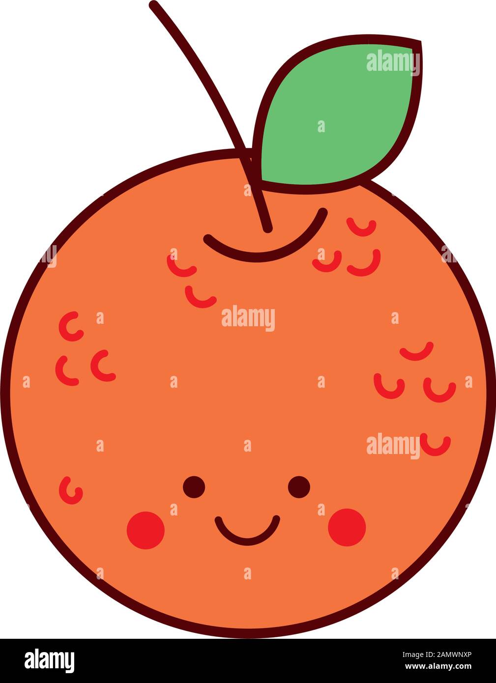 cute orange fruit kawaii character Stock Vector Image & Art - Alamy