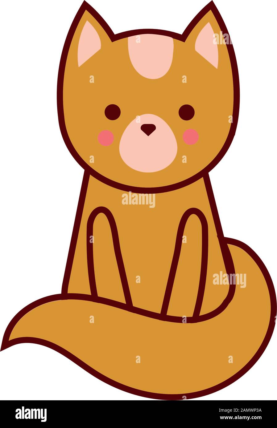 cute cat animal comic character Stock Vector Image & Art - Alamy