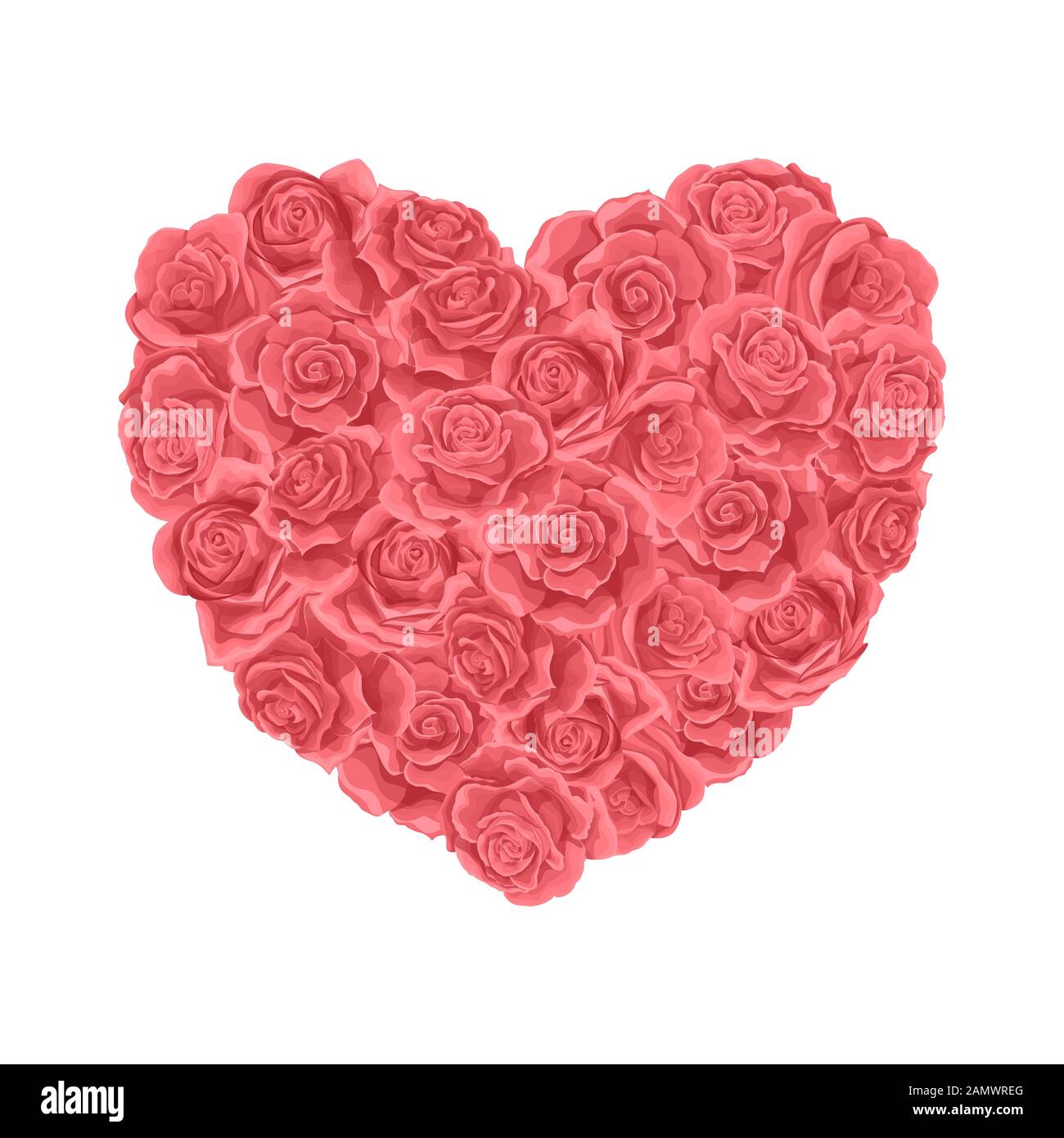 Pink heart illustration filled Stock Vector Images - Alamy