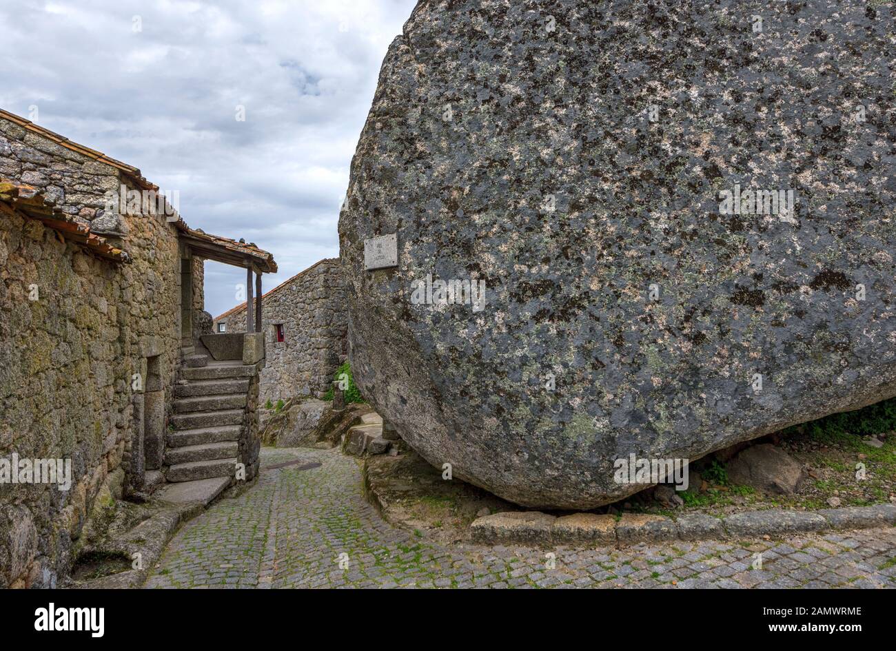 Street view in Monsanto village, Portugal Stock Photo