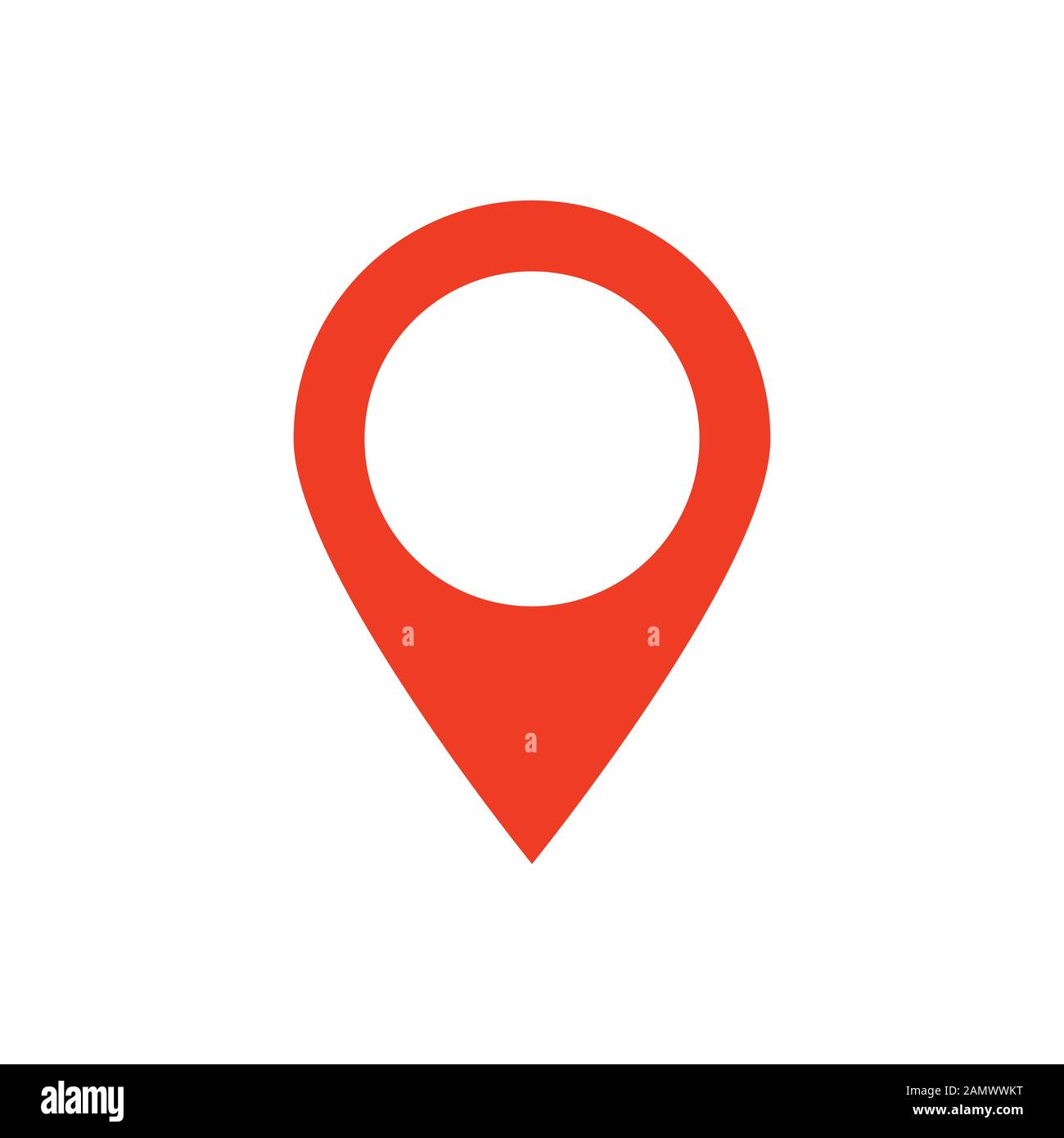 Red map pointer vector icon marker location. GPS location symbol ...