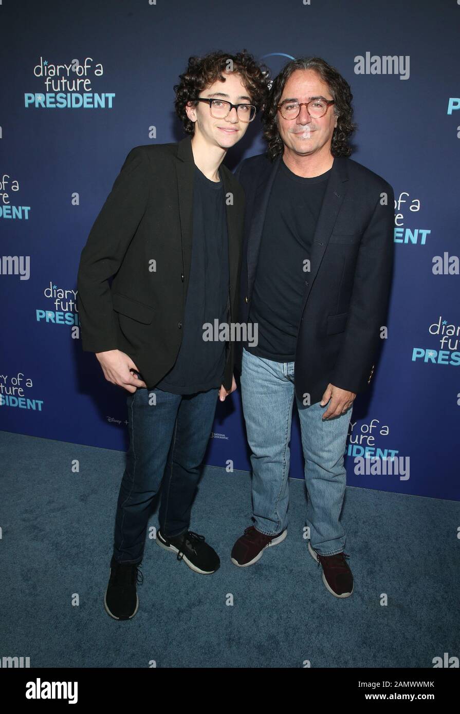 14 January 2020 - Hollywood, California - Brad Silberling, Bodhi Russell Silberling. Premiere Of Disney +'s ''Diary Of A Future President held at the ArcLight Cinemas. (Credit Image: © Fs/AdMedia via ZUMA Wire) Stock Photo