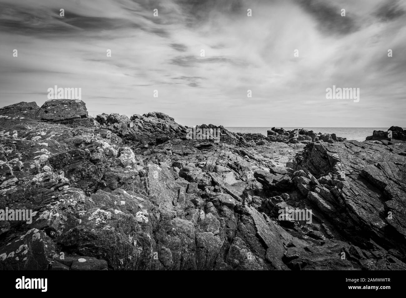 The rocks of cove bay Stock Photo - Alamy