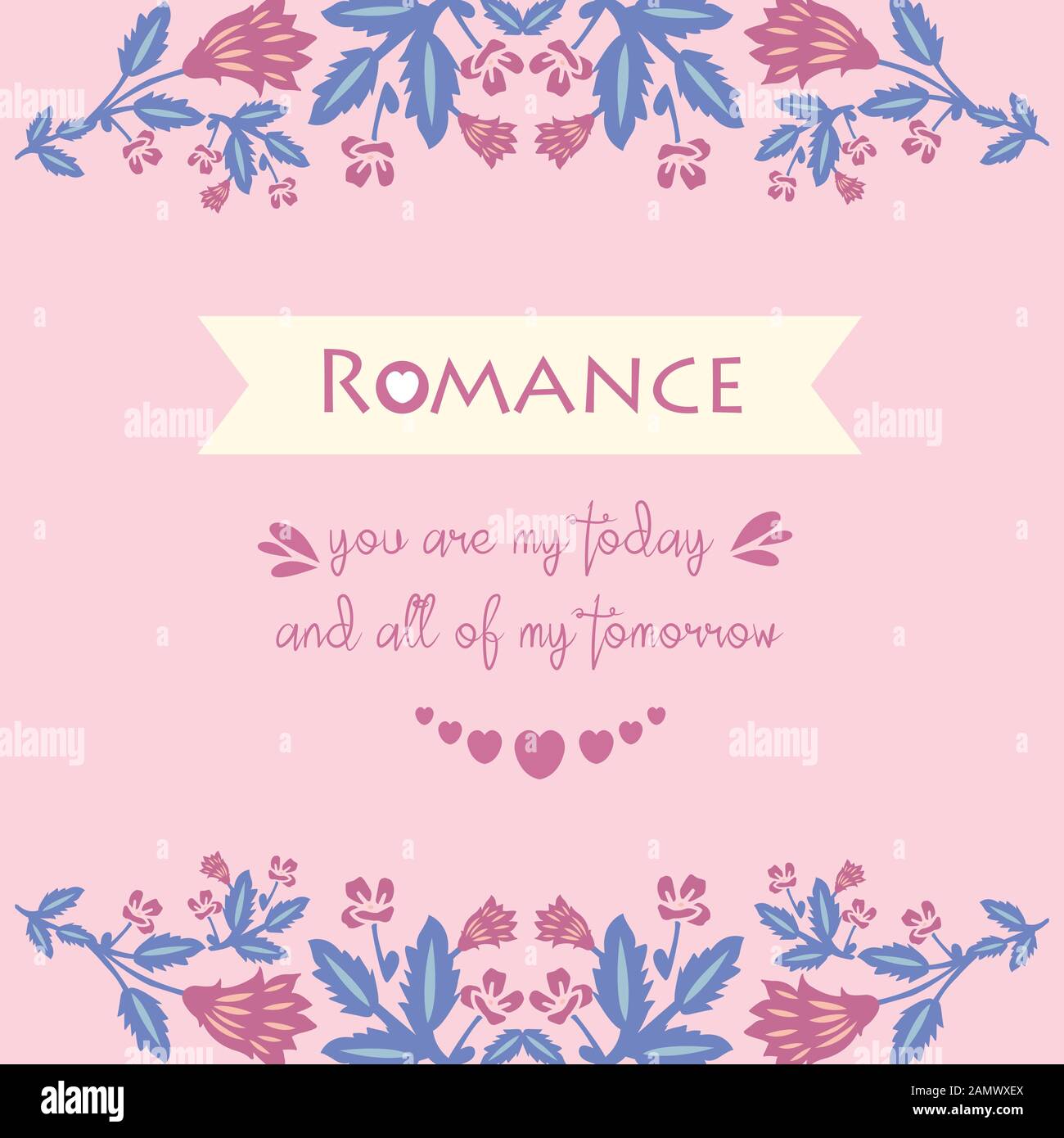 Romantic Pattern For Card Romance Card template, with elegant leaf and floral frame design ...