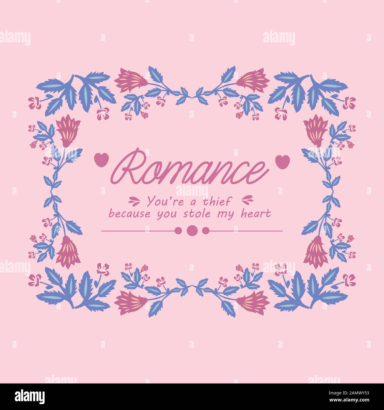 Romantic Pattern For Card Vintage pattern of leaf and floral frame with unique style, for romance ...