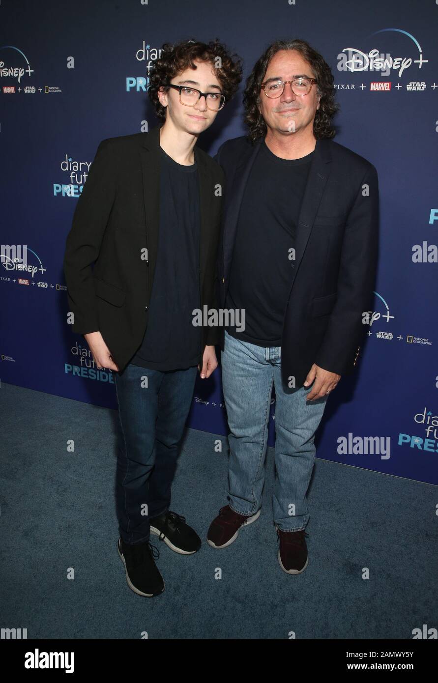 14 January 2020 - Hollywood, California - Brad Silberling, Bodhi Russell Silberling. Premiere Of Disney +'s ''Diary Of A Future President held at the ArcLight Cinemas. (Credit Image: © Fs/AdMedia via ZUMA Wire) Stock Photo