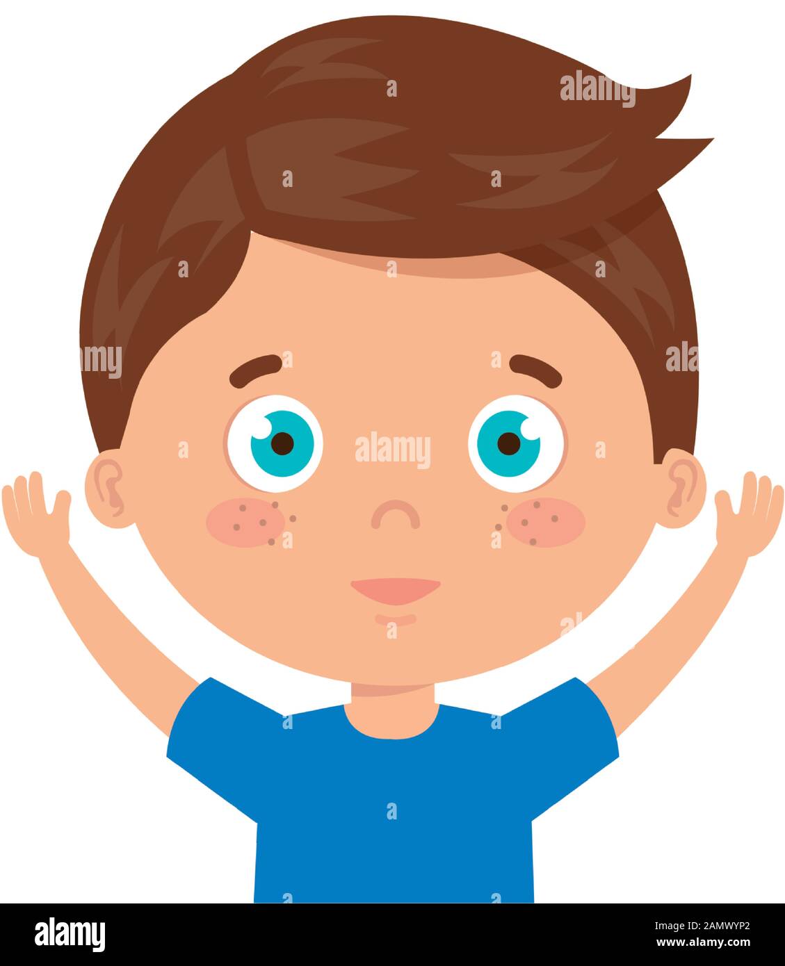 boy smiling on white background Stock Vector Image & Art - Alamy