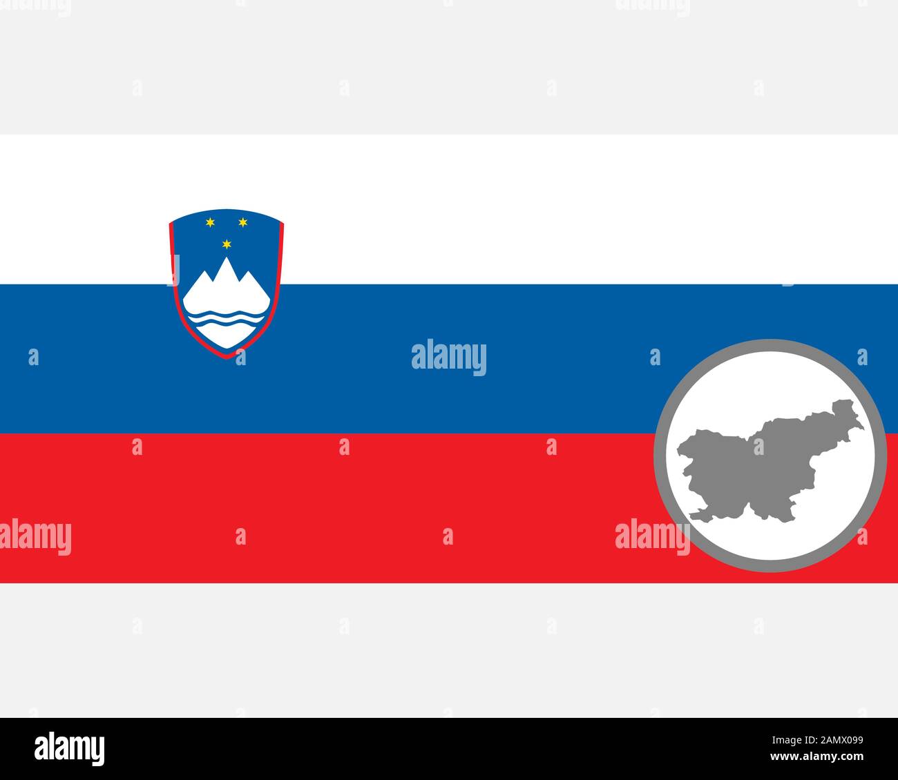 Flag and map of Slovenia Stock Photo - Alamy