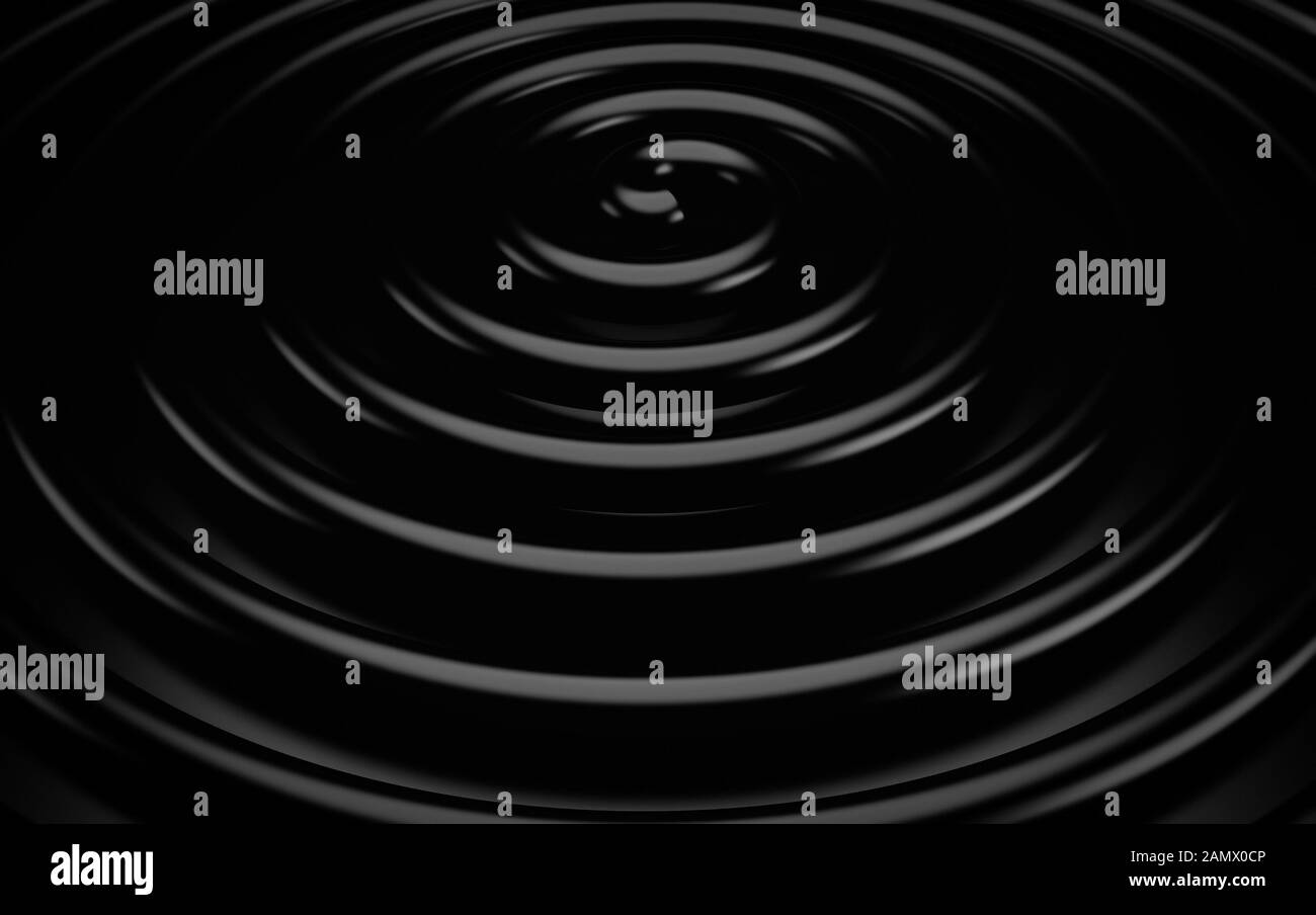 Black wavy background color splash, elegant classy design. 3d rendering