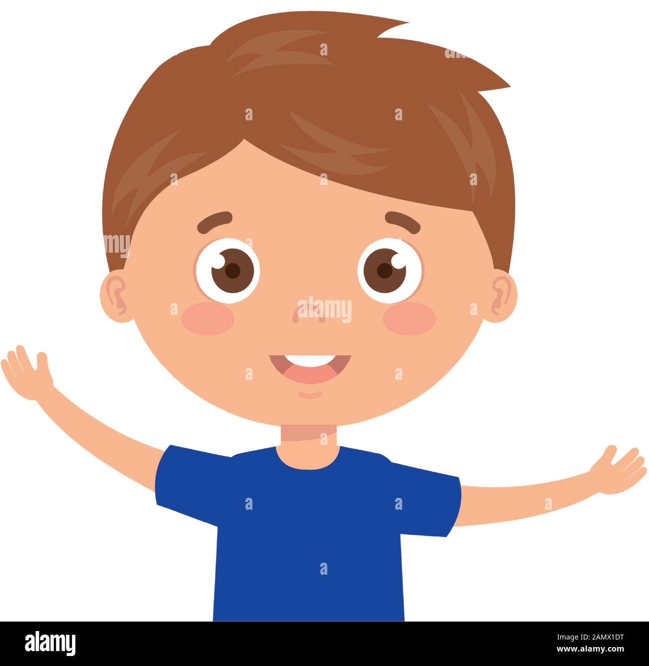 boy smiling on white background Stock Vector Image & Art - Alamy