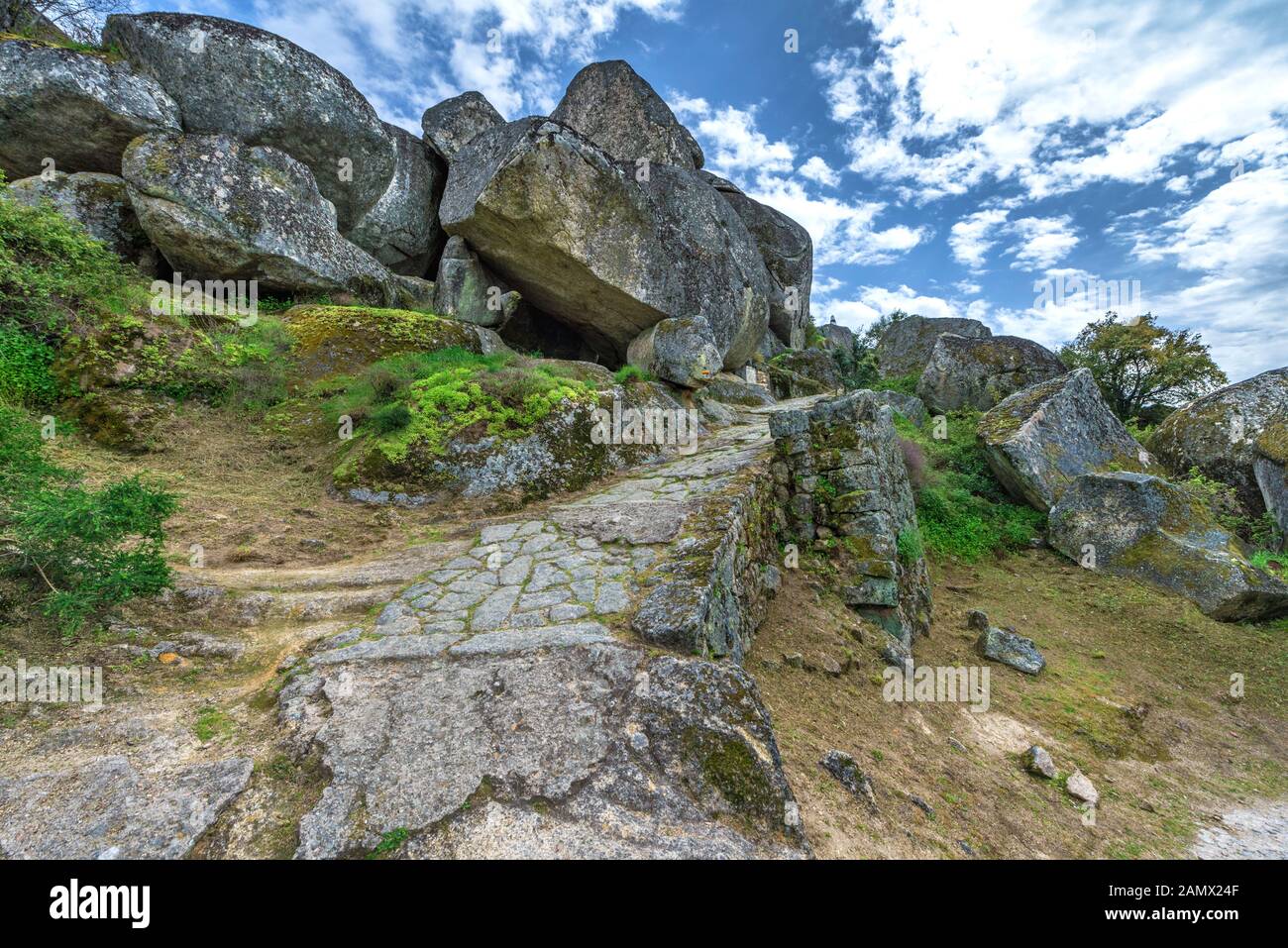 Scenic rocks at the outskirts of Monsanto village, Portugal Stock Photo