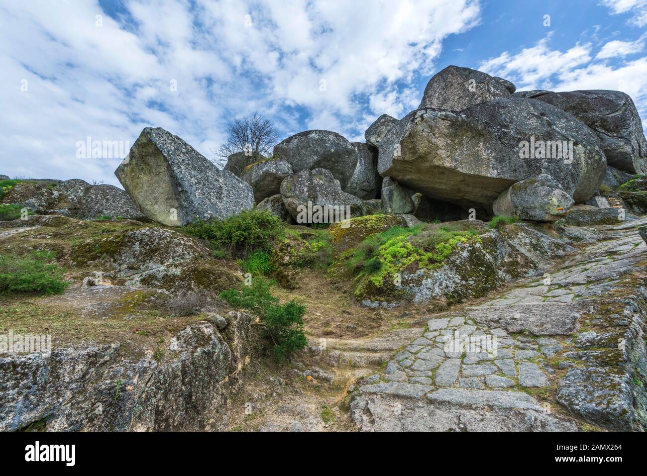 Scenic rocks at the outskirts of Monsanto village, Portugal Stock Photo