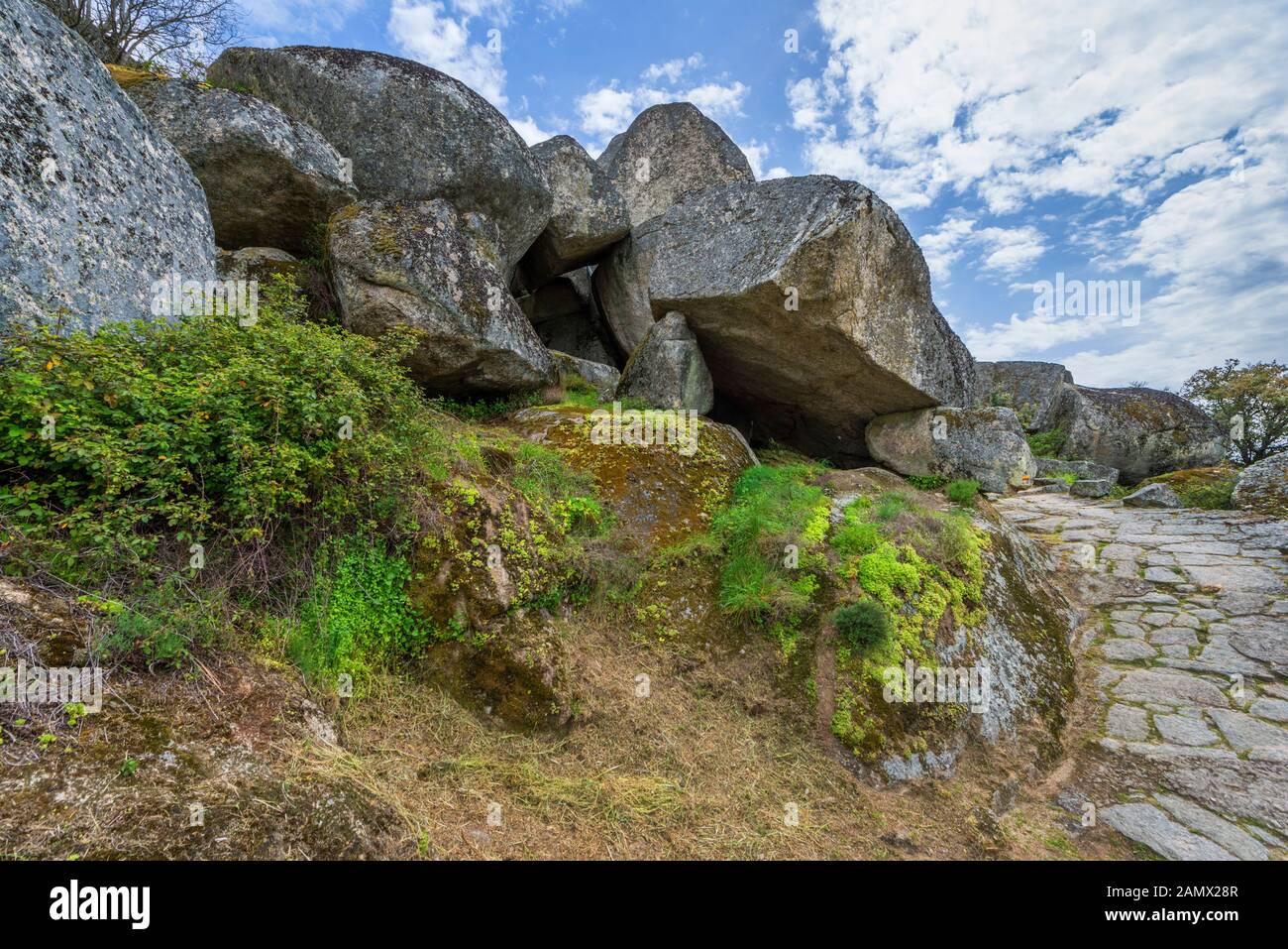 Scenic rocks at the outskirts of Monsanto village, Portugal Stock Photo